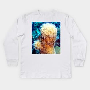 Corky Sea Finger feeding on the Caribbean currents Kids Long Sleeve T-Shirt